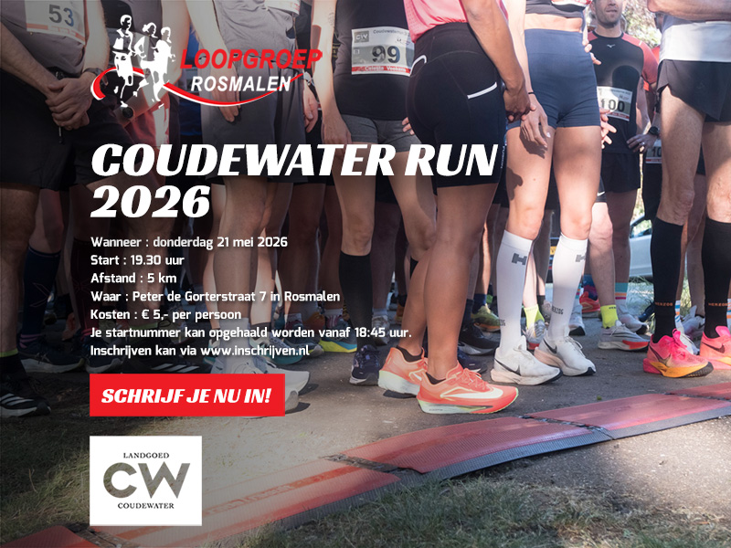 Schrijf je binnenkort in voor de Coudewater Run 2026